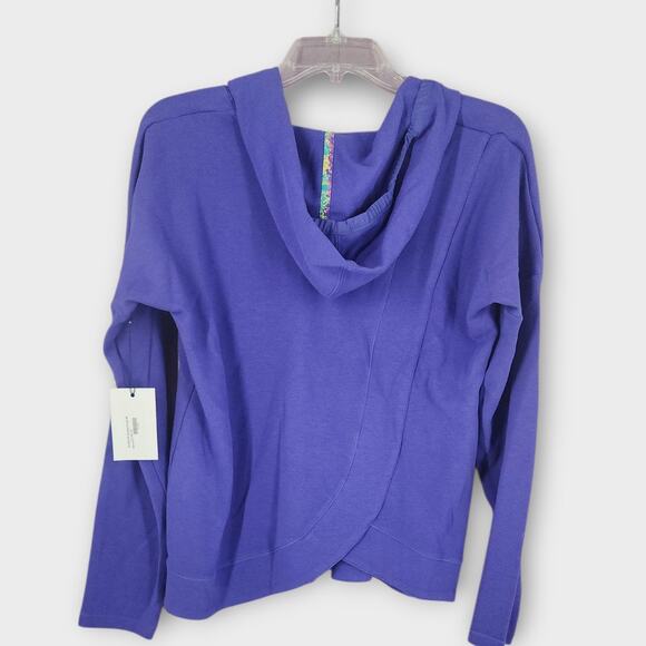 EP Sport Sweater Women's M Purple Long Sleeve Hooded Stretch Golf Pullover NWT - Picture 4 of 6